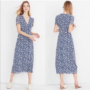 NWT Madewell Wrap Front Midi Dress French Floral